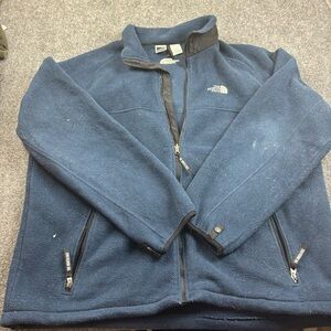 THE NORTH FACE Mens Blue Full Zip Fleece Jacket size: XXL